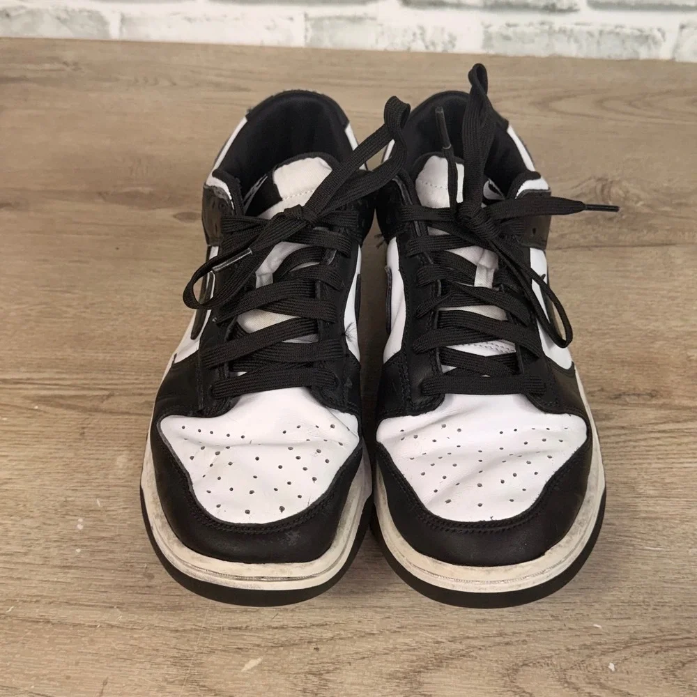 Nike Dunk Low Retro Panda Sneakers Black White Mens 11